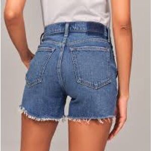 Abercrombie & Fitch Blue Jean Mom Shorts Curve Love 29